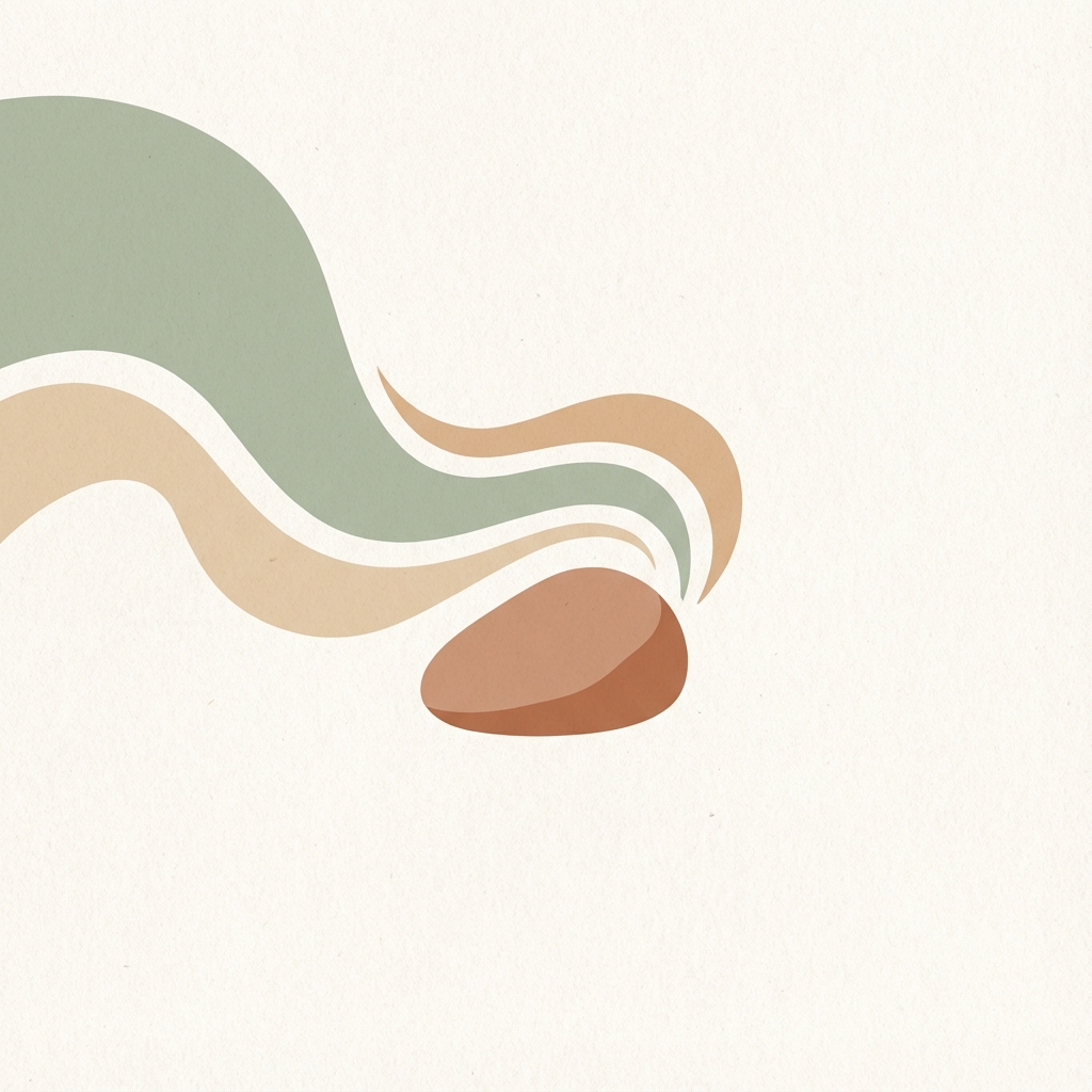 Ilustração minimalista representando a técnica de Respiração Âncora